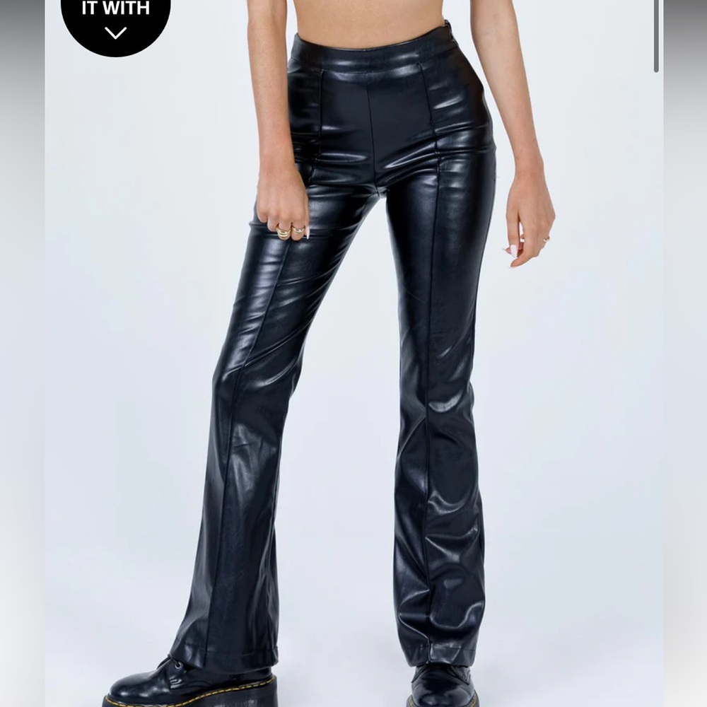 princess polly leather BRADEN PANT BLACK size 6
